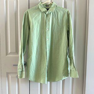 Banana Republic Fitted Italian-Woven Light Green Dress Shirt (16-16.5)
